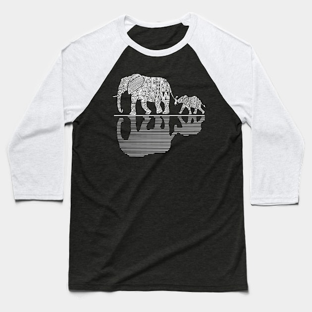 elefante Baseball T-Shirt by Mupi